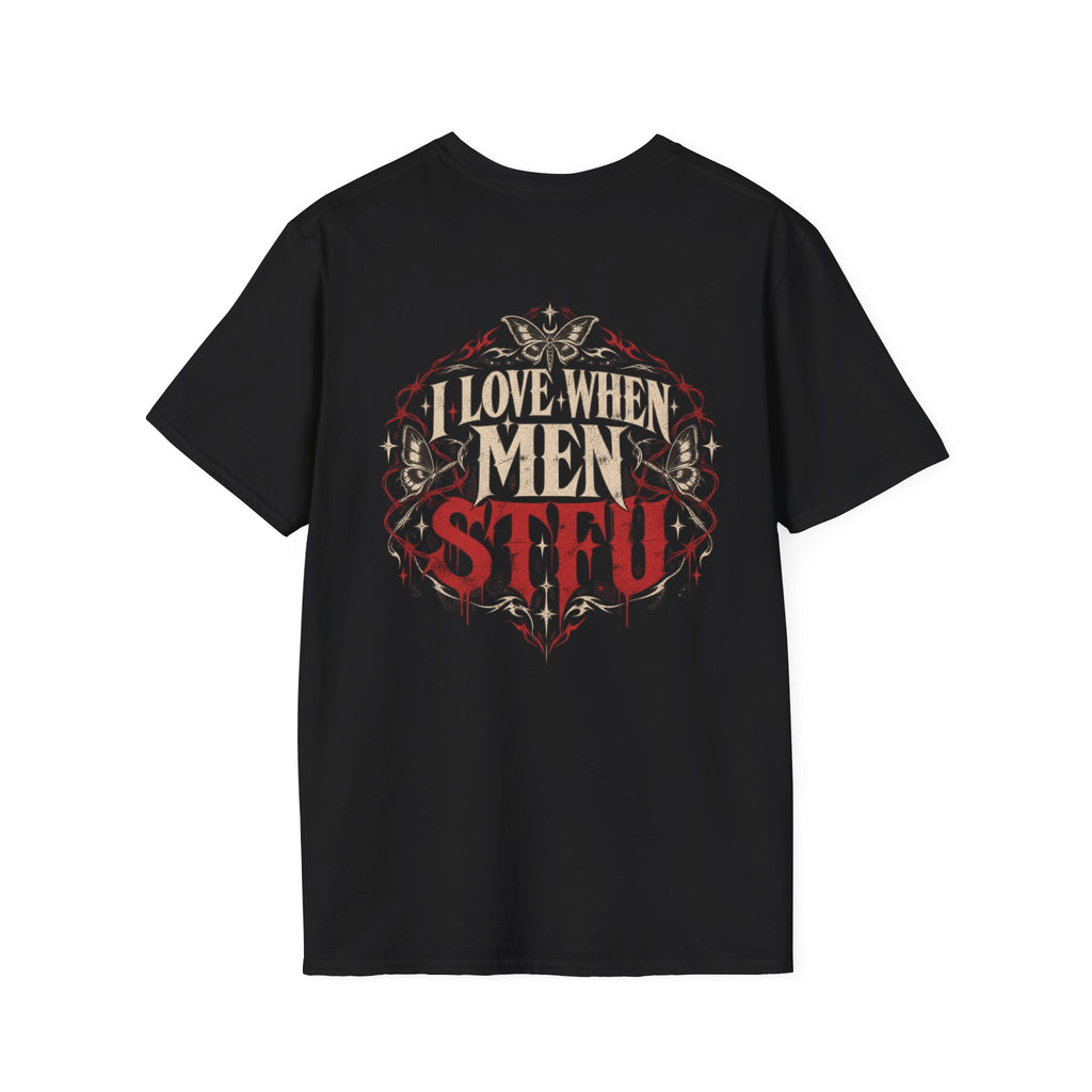 red - I LOVE WHEN MEN STFU shirt