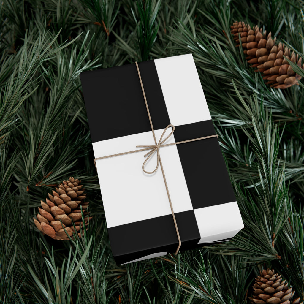 BLACK × WHITE CHECKERED | Wrapping Paper