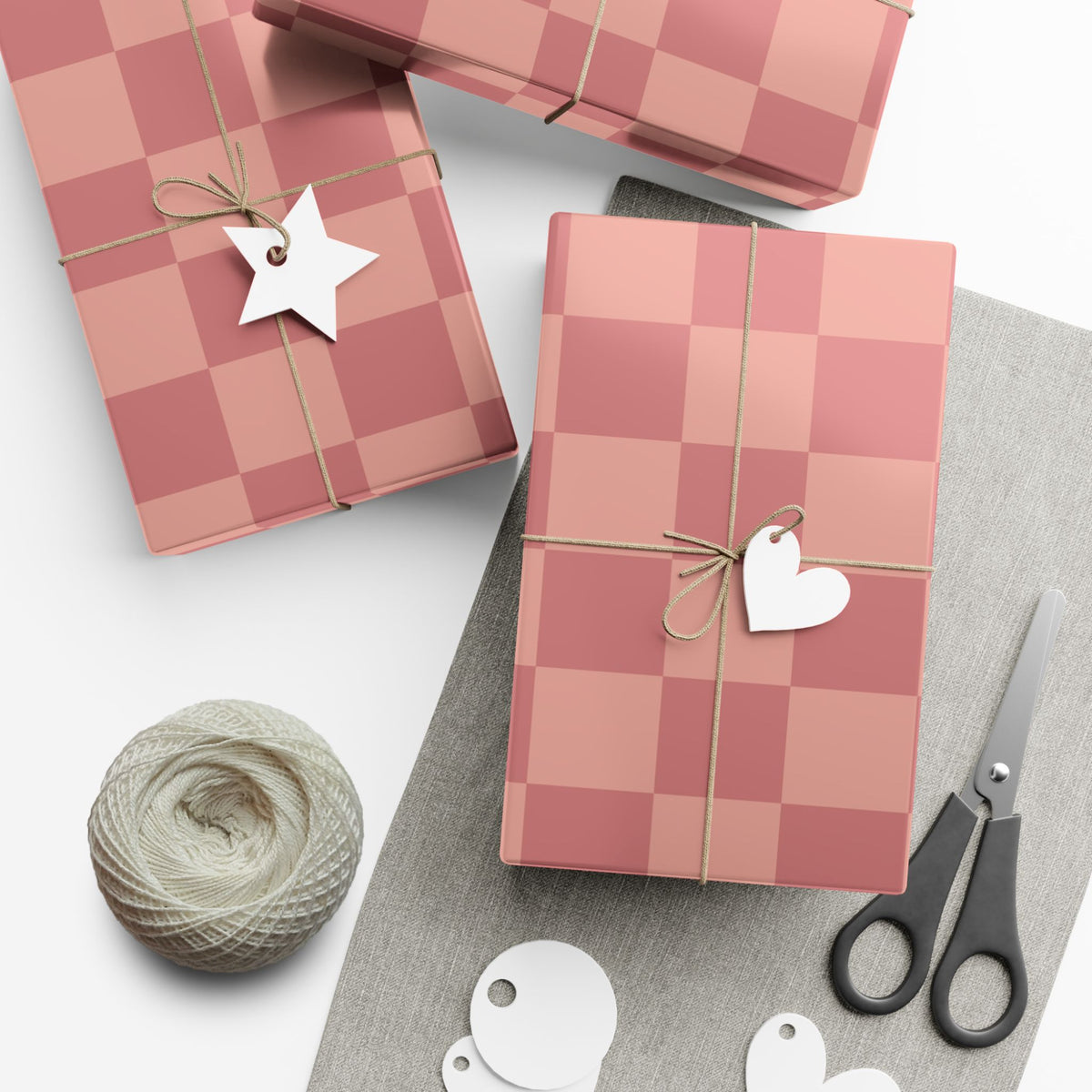 LIGHT PINK × DARK PINK CHECKERED | Wrapping Paper