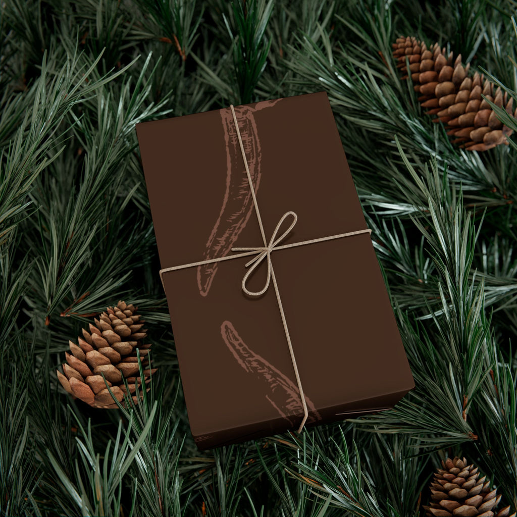 DARK BROWN LONGHORN | Western Wrapping Paper