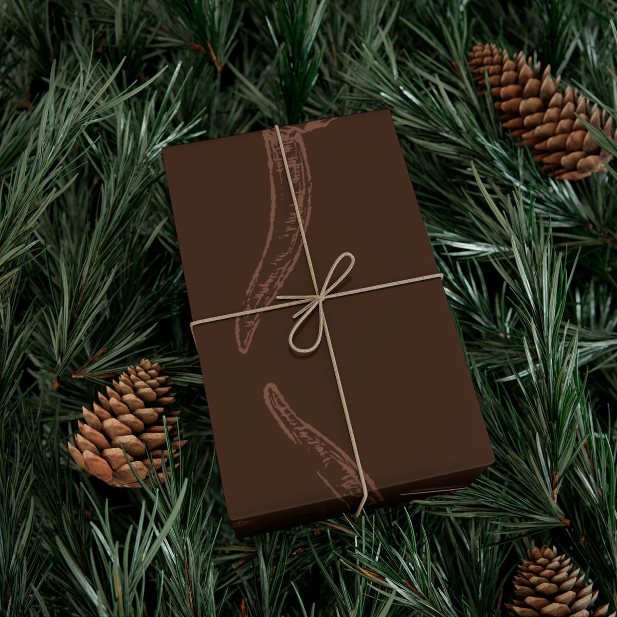 DARK BROWN LONGHORN | Western Wrapping Paper