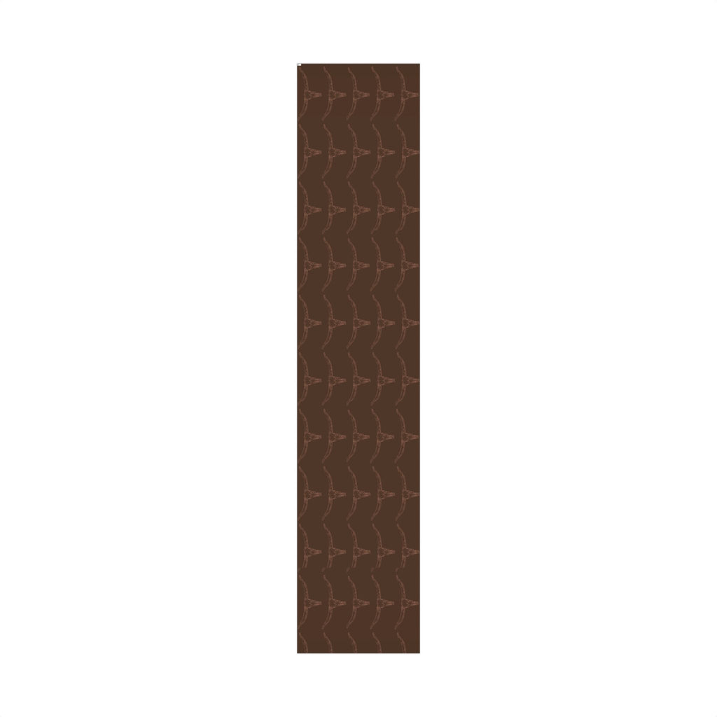 DARK BROWN LONGHORN | Western Wrapping Paper