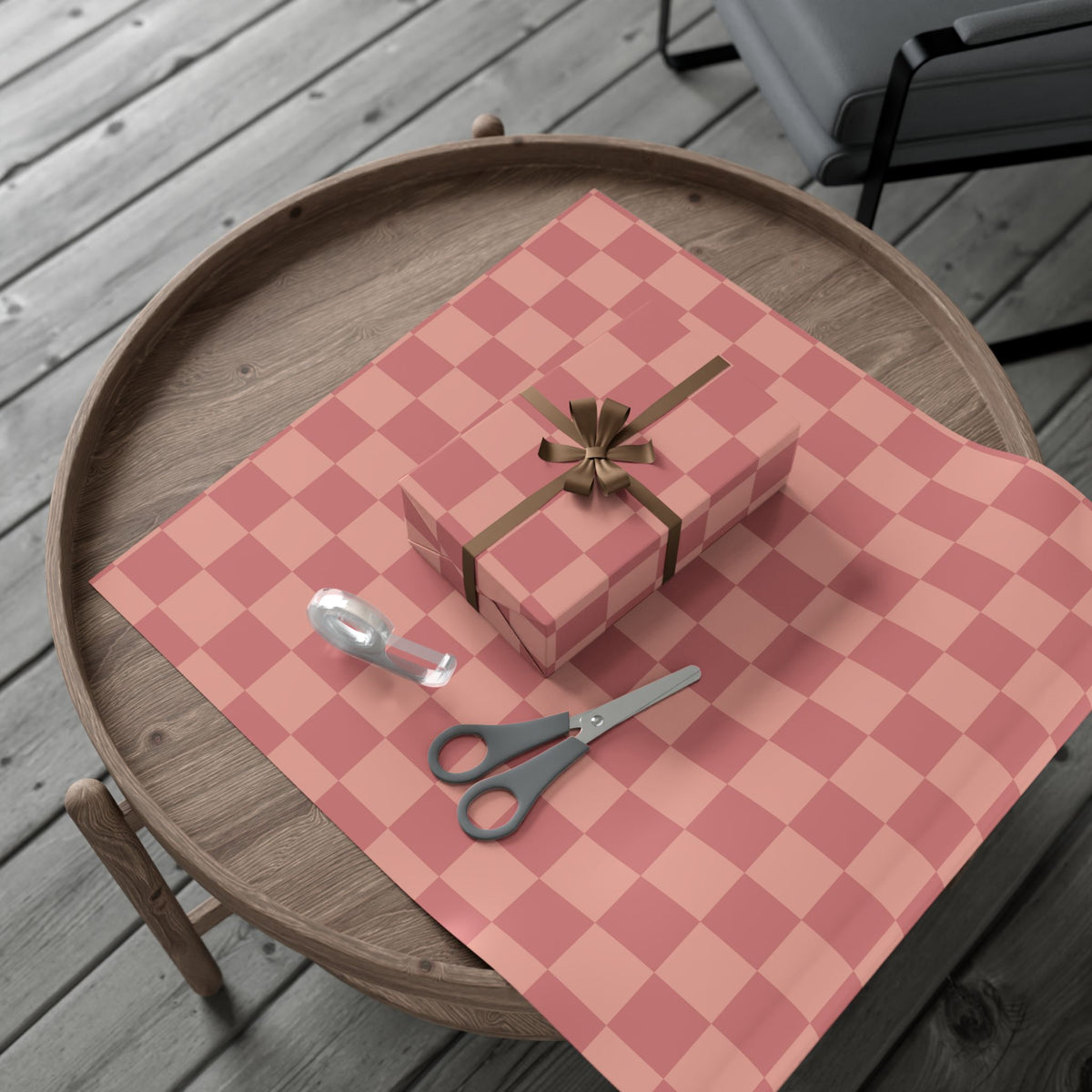 LIGHT PINK × DARK PINK CHECKERED | Wrapping Paper