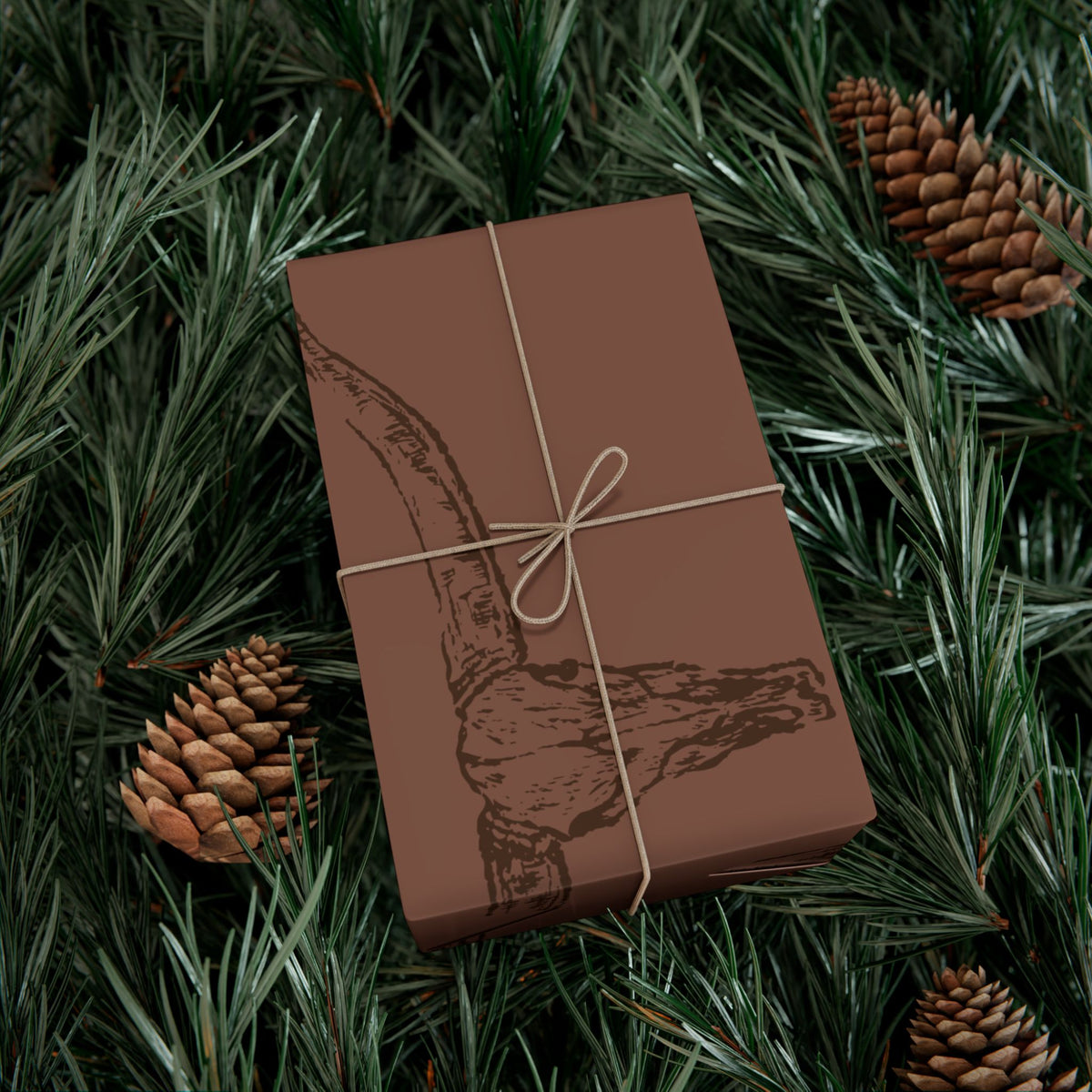 BROWN LONGHORN | Western Wrapping Paper