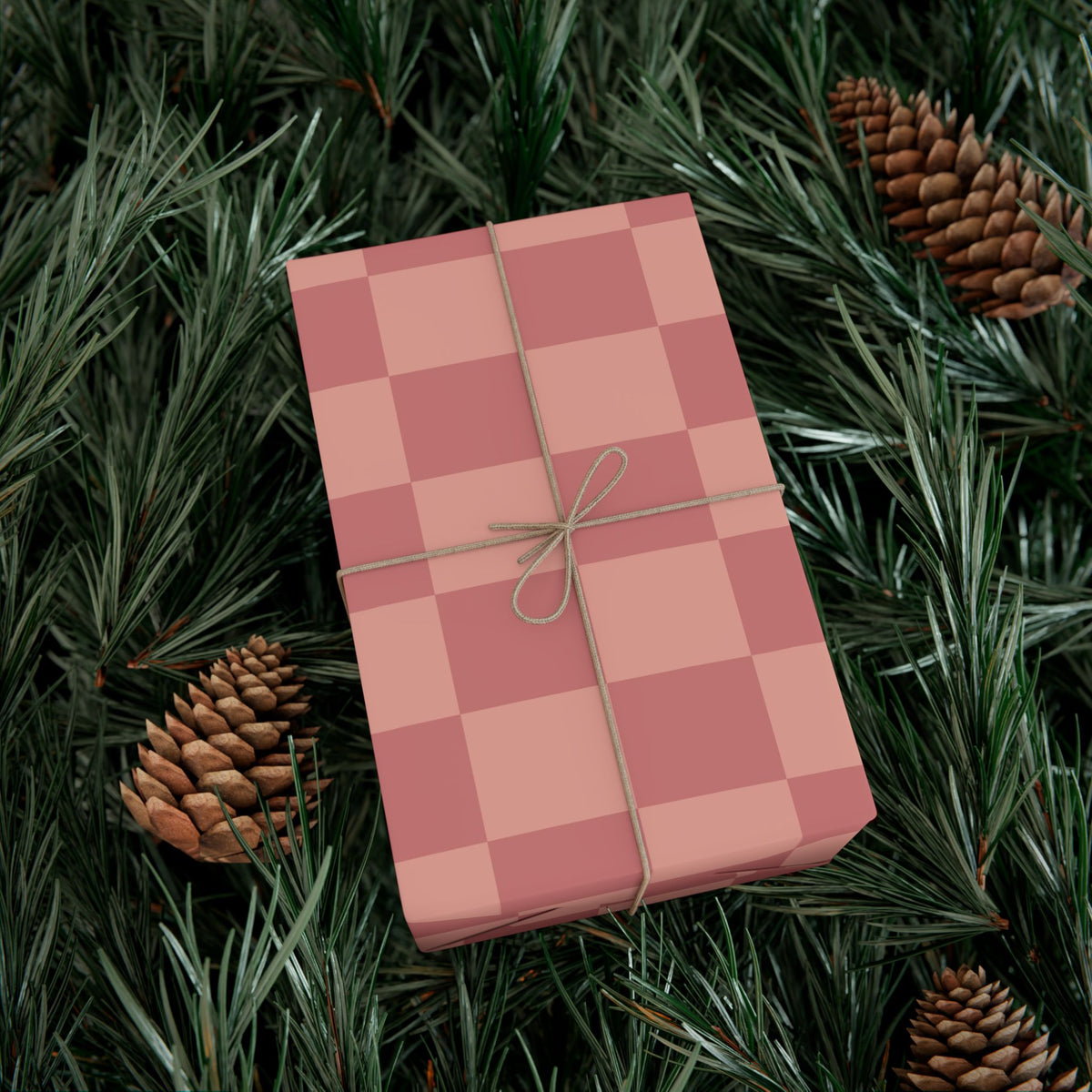 LIGHT PINK × DARK PINK CHECKERED | Wrapping Paper