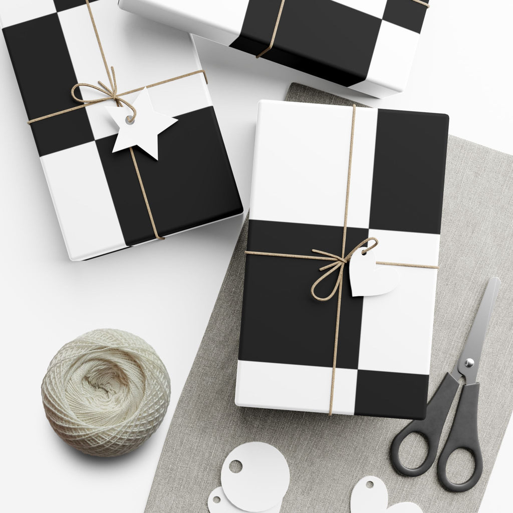 BLACK × WHITE CHECKERED | Wrapping Paper