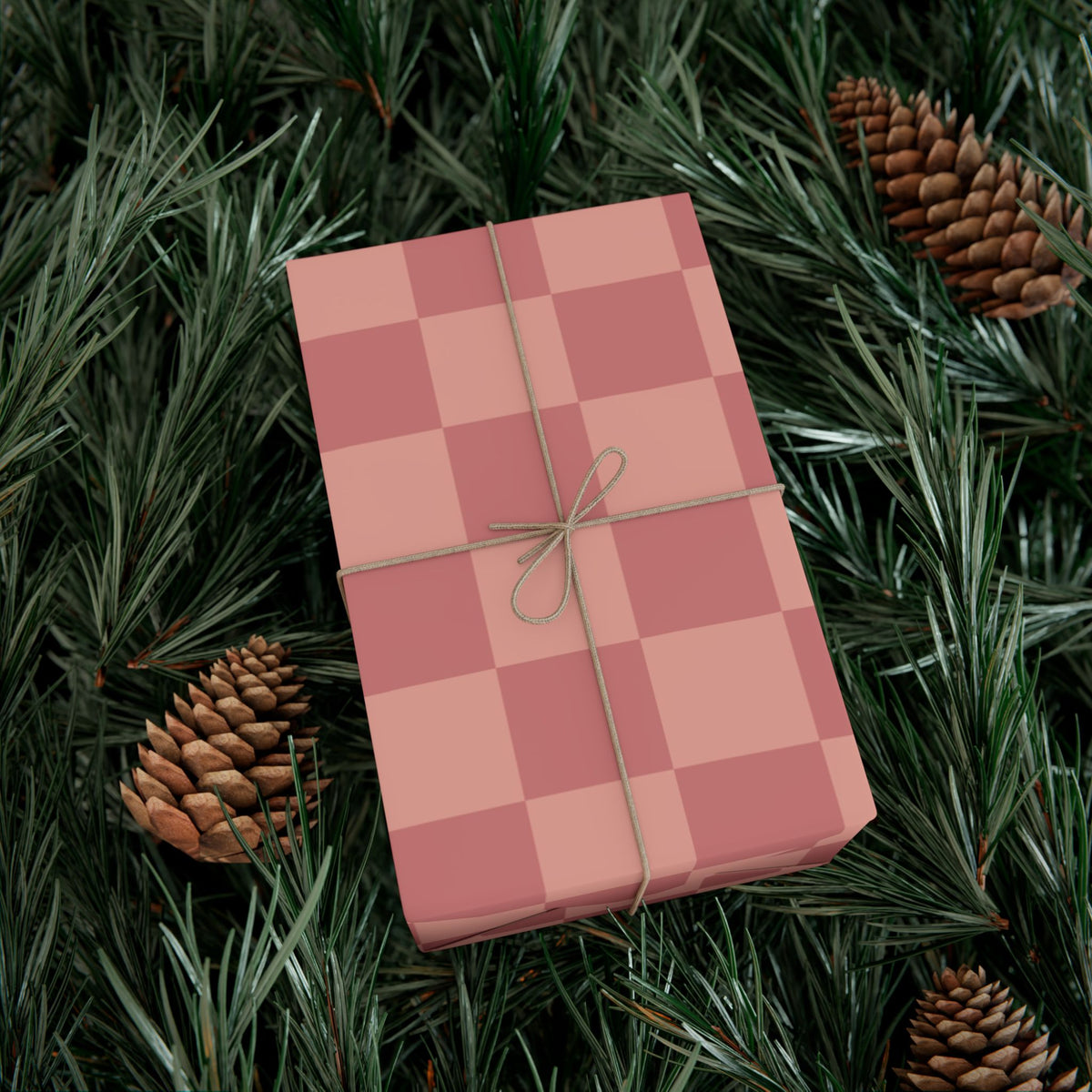LIGHT PINK × DARK PINK CHECKERED | Wrapping Paper