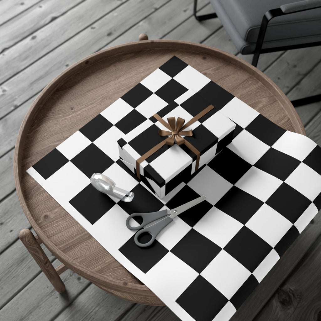 BLACK × WHITE CHECKERED | Wrapping Paper