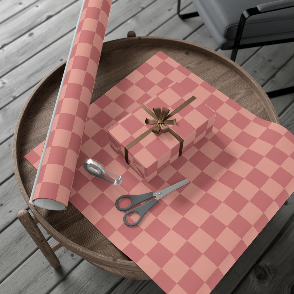 LIGHT PINK × DARK PINK CHECKERED | Wrapping Paper