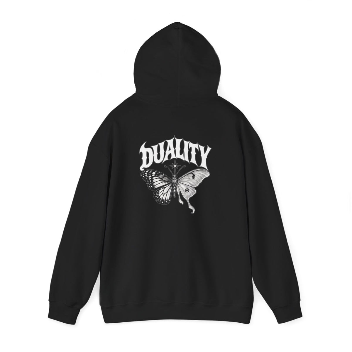 DUALITY | White Butterfly x Luna Moth hoodie