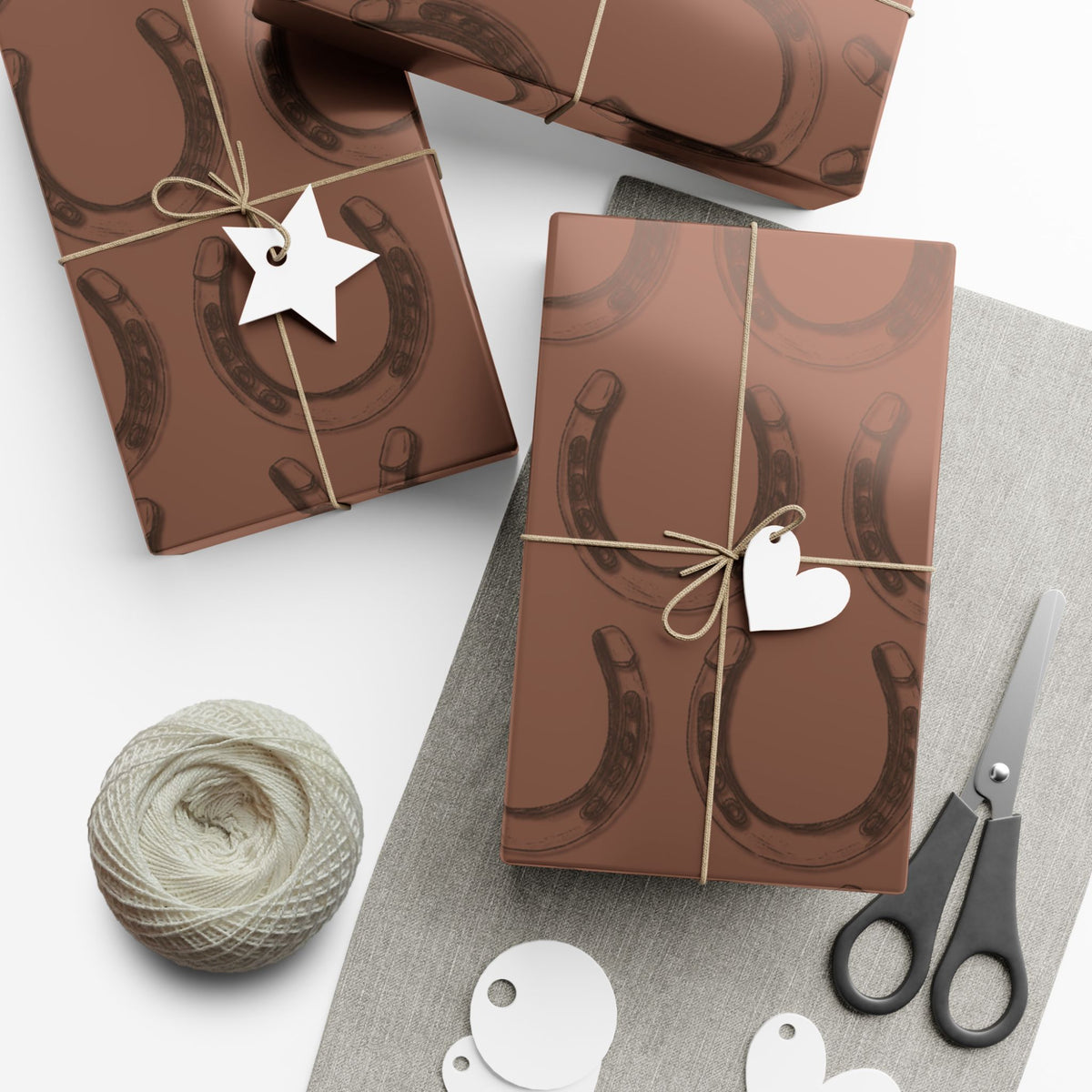LUCKY × HORSESHOE | Western Wrapping Paper