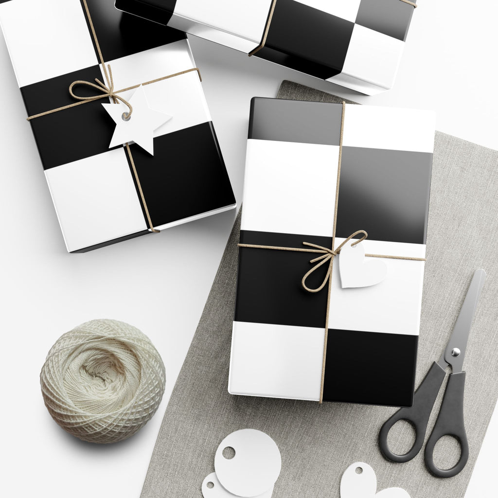 BLACK × WHITE CHECKERED | Wrapping Paper