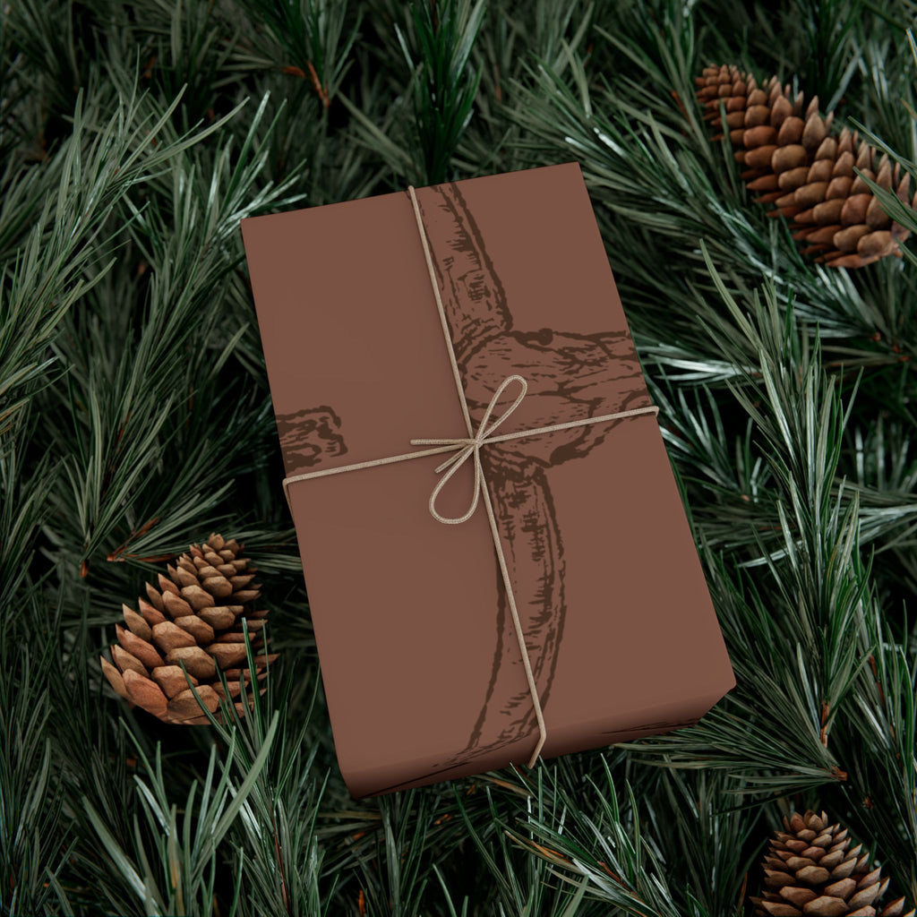 BROWN LONGHORN | Western Wrapping Paper