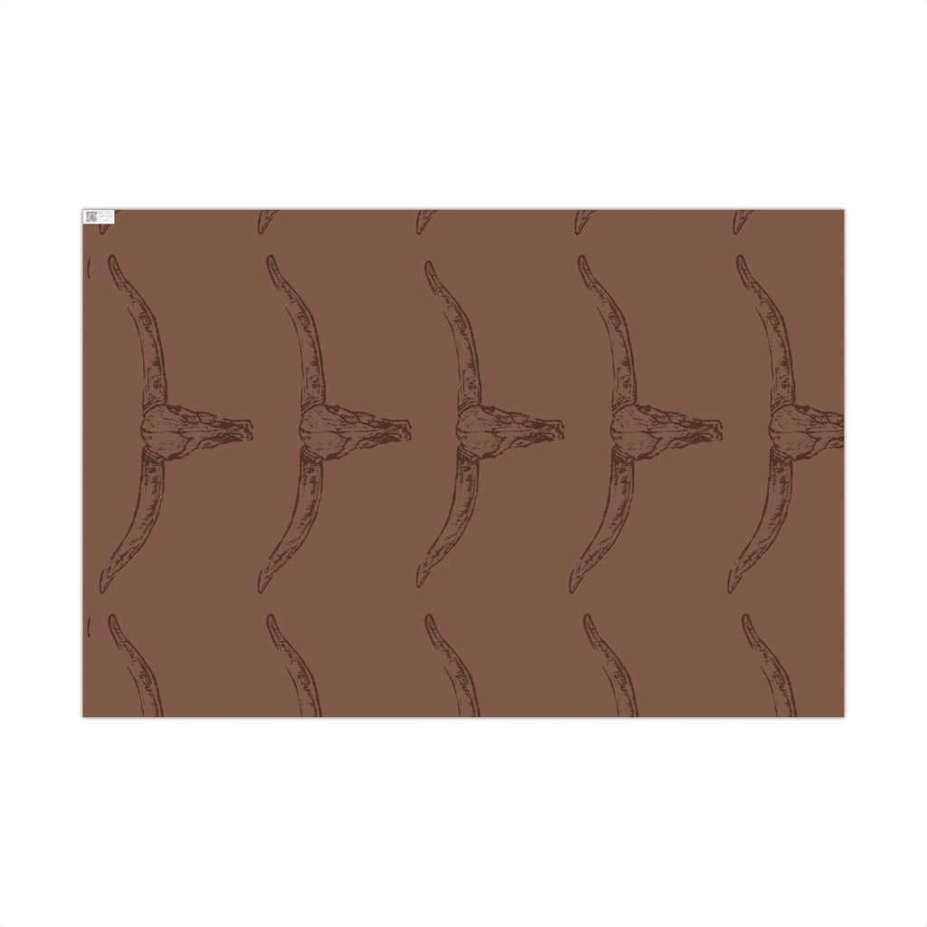 BROWN LONGHORN | Western Wrapping Paper