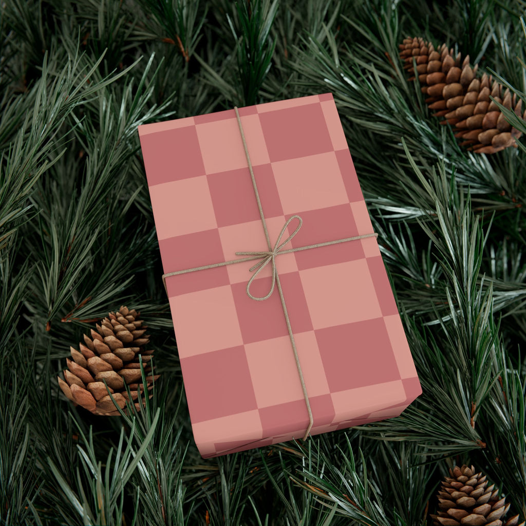 LIGHT PINK × DARK PINK CHECKERED | Wrapping Paper