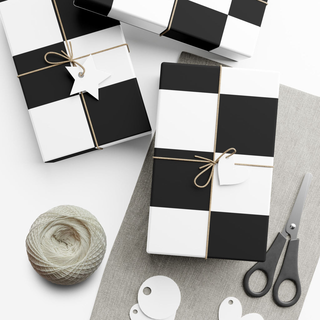 BLACK × WHITE CHECKERED | Wrapping Paper