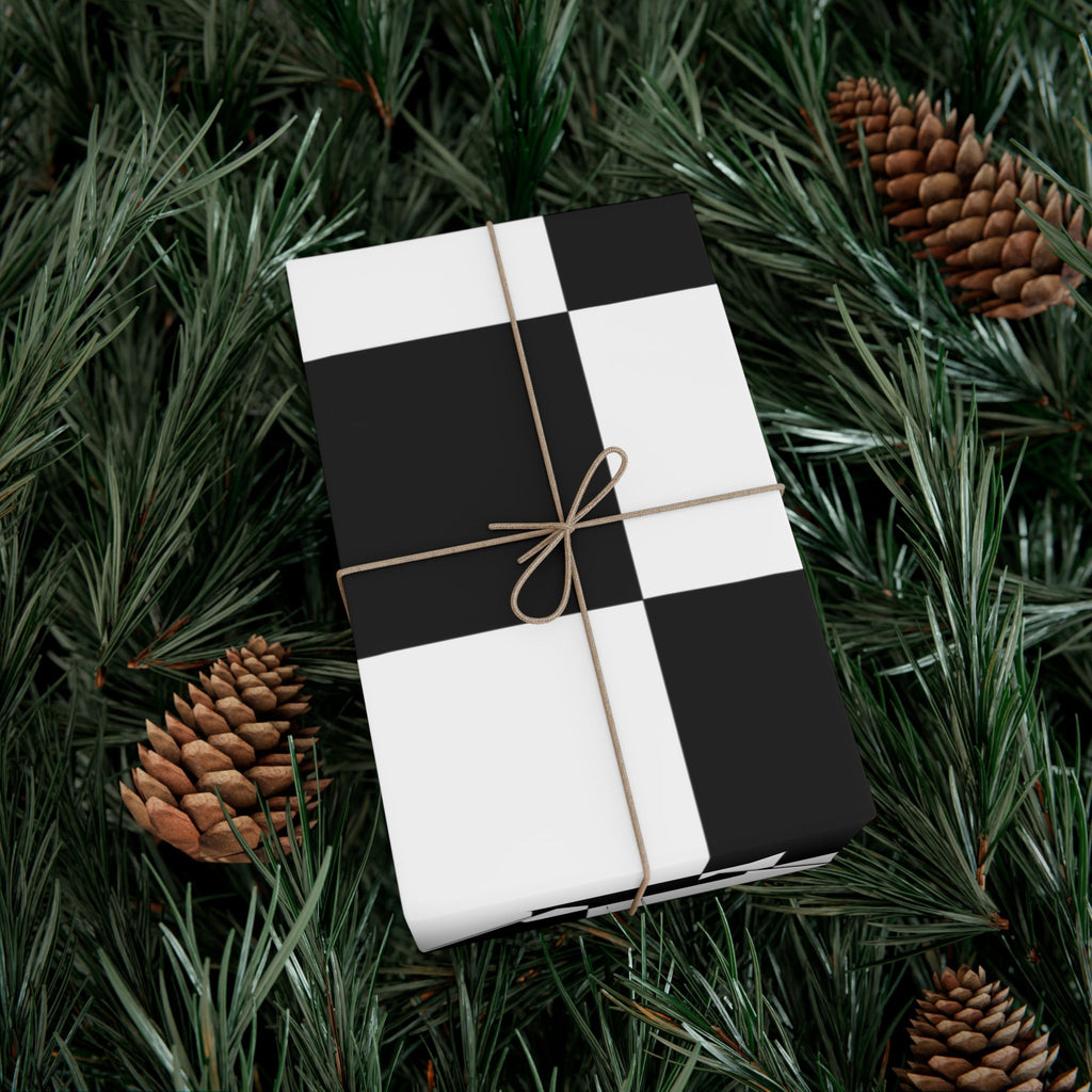 BLACK × WHITE CHECKERED | Wrapping Paper